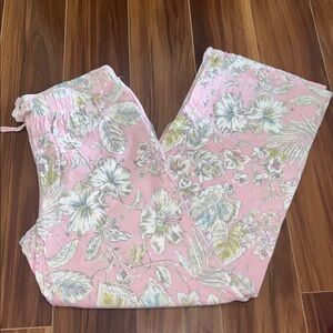 Large Shabby Chic 100% rayon lightweight floral pajama pants